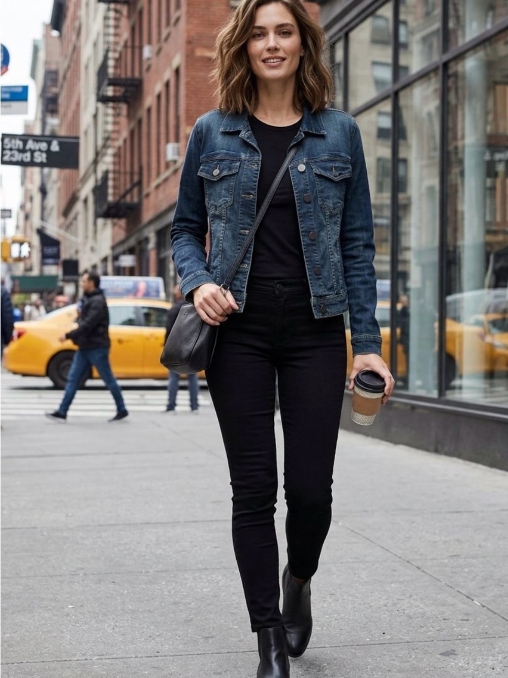KUT From The Cloth Authentic Classic Dark Blue Denim Jacket.  Women’s M.